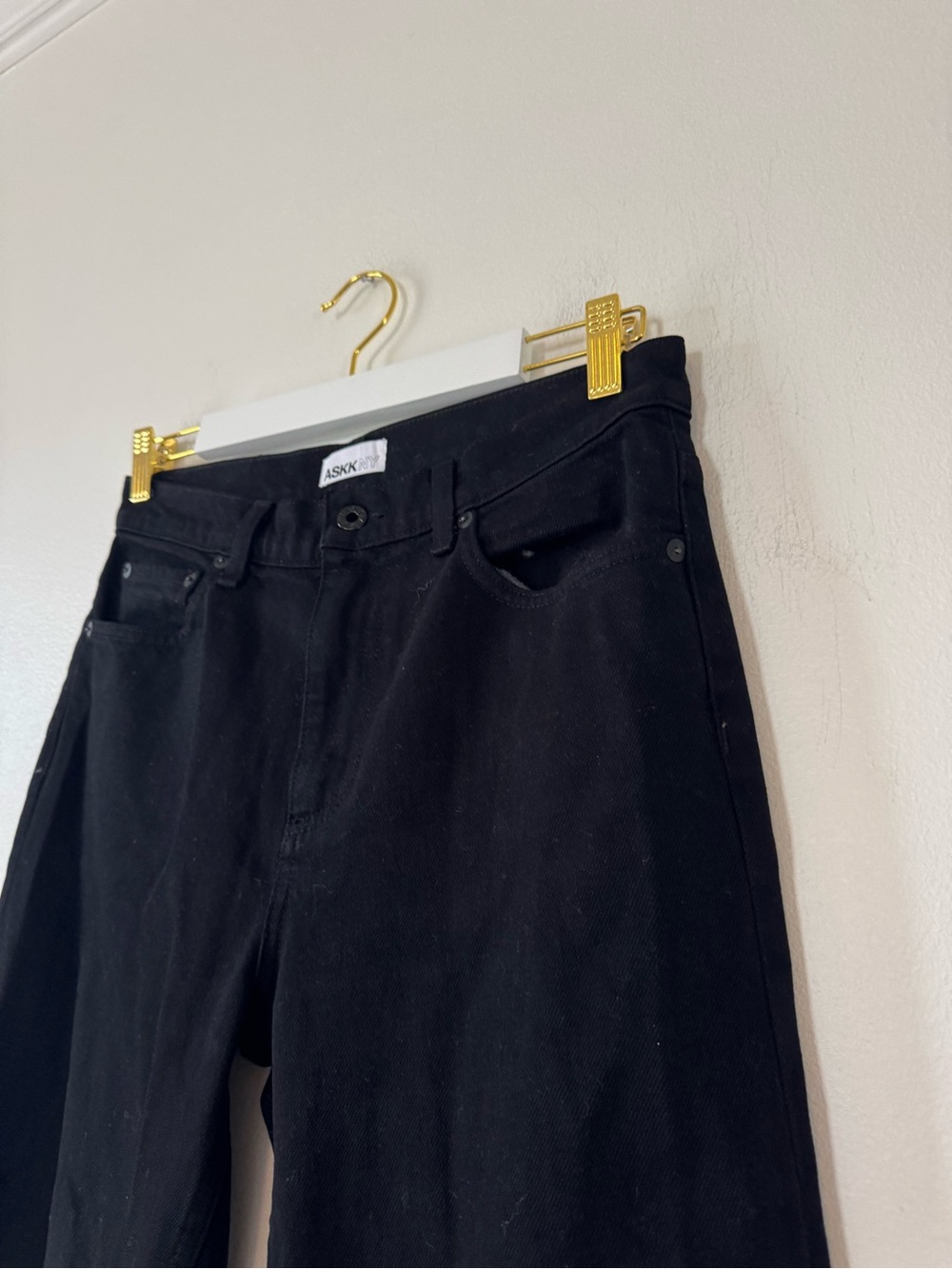 ASKK NY Crop Wide Leg Jeans Black - Picture 6 of 13